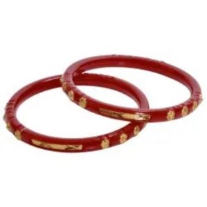 Red glass Bangles size 2.10