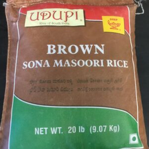Udupi brown sonamasoori rice 20lb