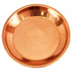 Copper puja plate 11”
