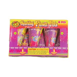 Sparkling flower pots 6pack