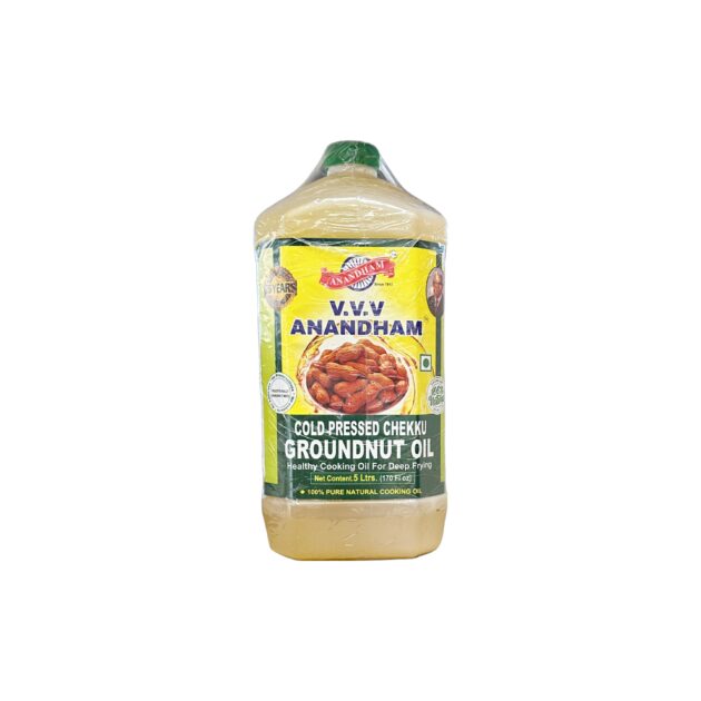 VVV Anandham Cold Pressed Mara Chekku Groundnut Oil 5ltr