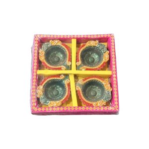 Clay diya 4pc set