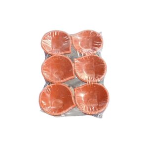 S.P. Plain diya 2.5” 6pc set