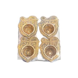 Fancy clay diya 3.5” 4pc set