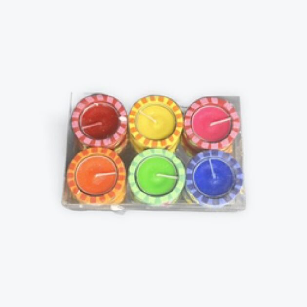 Round tattoo matki diya set of 6