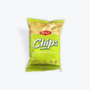 Bikaji potato chips cream & onion 80g