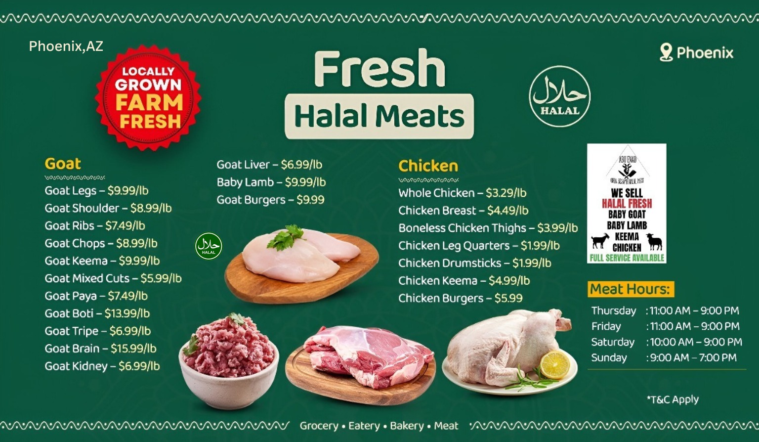 fresh halal meat