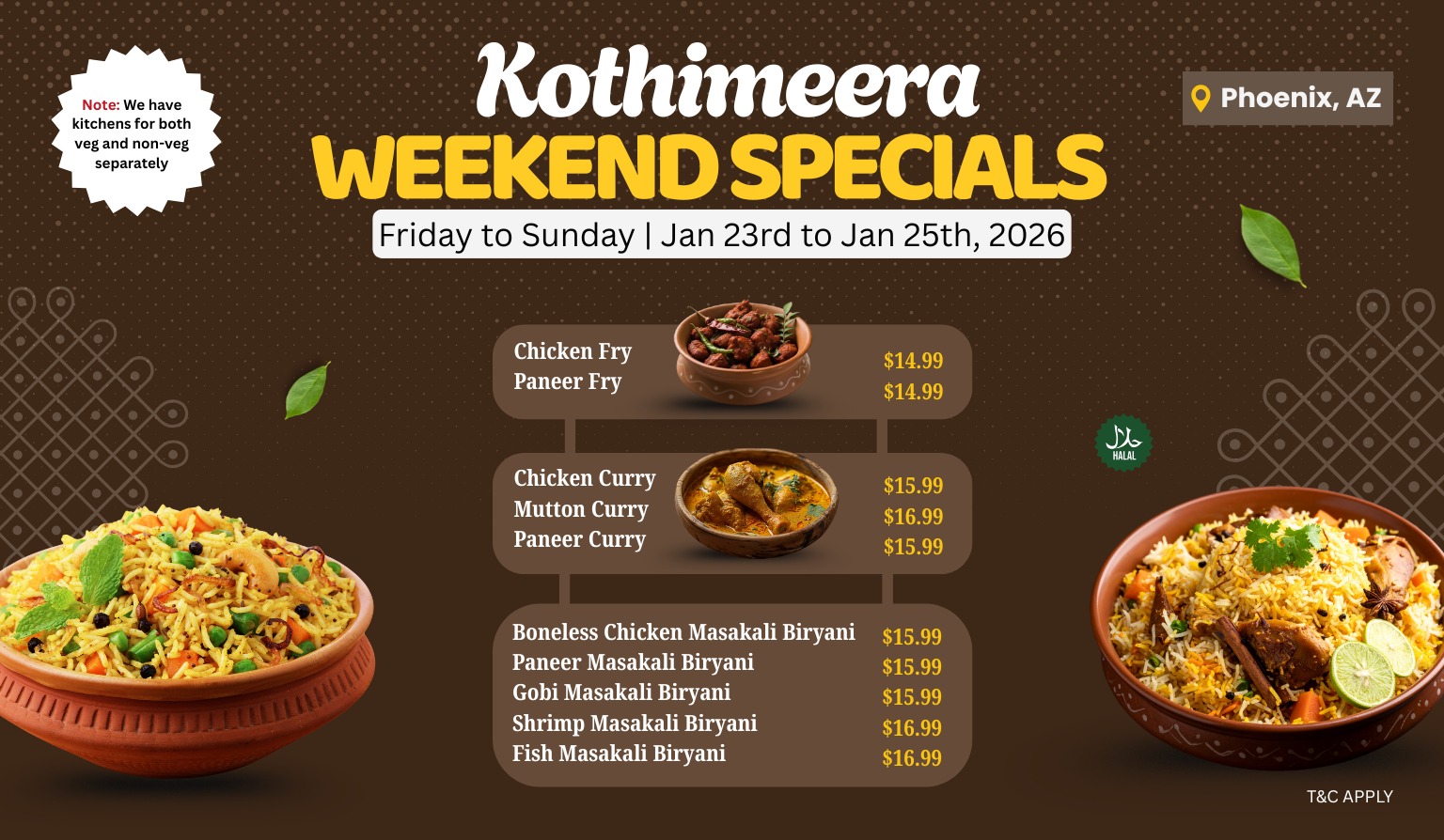 Kothimeera Weekend Spls side